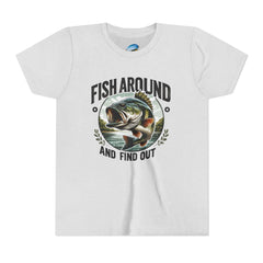 Youth Fishing T-Shirt - "Fish Around and Find Out" Graphic Tee
