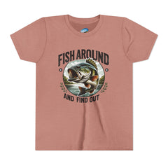 Youth Fishing T-Shirt - "Fish Around and Find Out" Graphic Tee