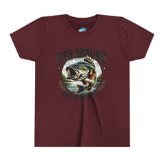 Youth Fishing T-Shirt - "Fish Around and Find Out" Graphic Tee