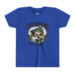 Youth Fishing T-Shirt - "Fish Around and Find Out" Graphic Tee