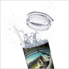 ReelSip 20 oz Skinny Bass Fishing Tumbler
