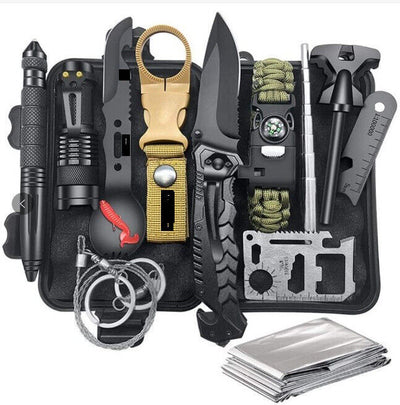 14 in 1 Outdoor Emergency Survival Gear Kit